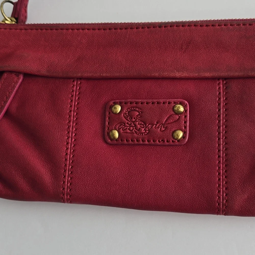 Vintage Sorial New York  Wristlet Wallet Red